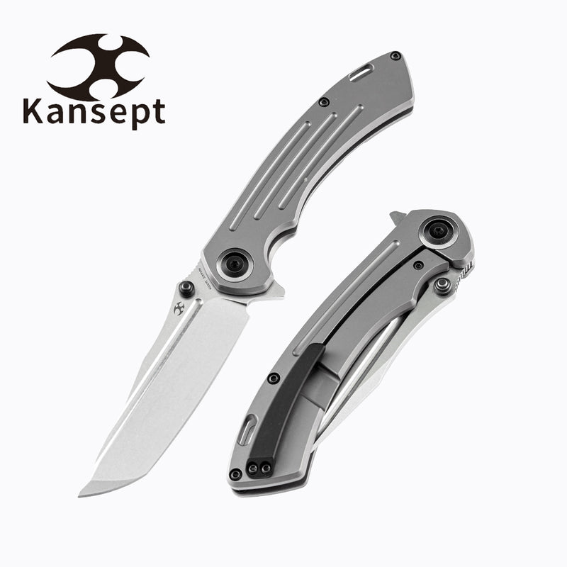 Pretatout K1032T1  CPM-S35VN Blade Titanium Handle with Kmaxrom Design