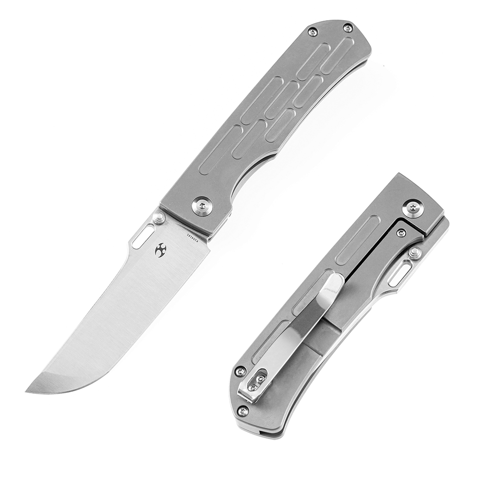 KANSEPT Reedus K1041A2 Satin CPM-S35VN Plain Titanium Handle with