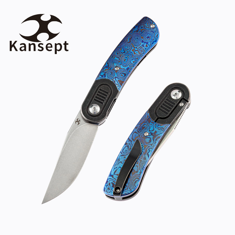 Reverie K2025A4 Black anodized Titanium Bolster + Timascus Scales Handle CPM-S35VN Blade with  Justin Lundquist Design