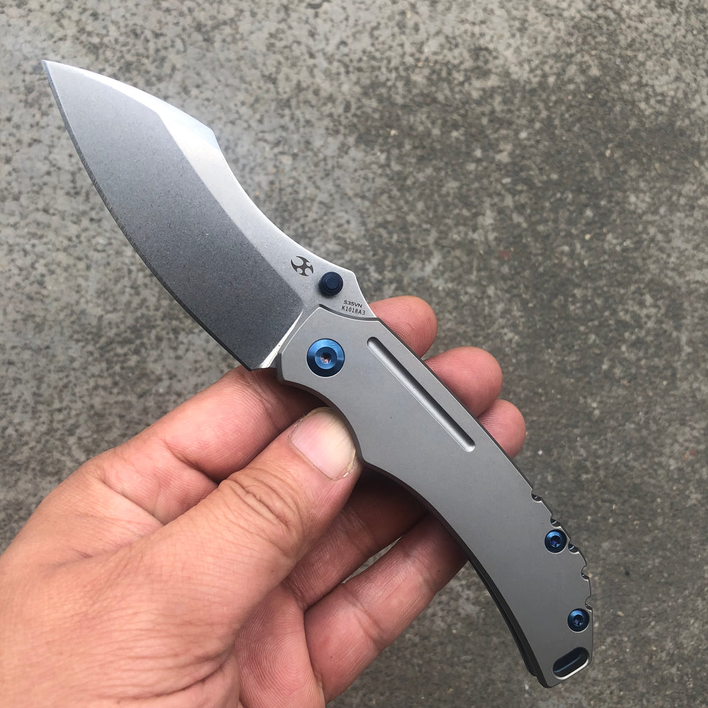 Pelican Thumb Stub Titanium Handle Kmaxrom Design K1018A3