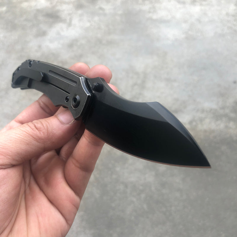 KANSEPT Pelican Edc Thumb Studs/Flipper Knife Coating 6AL4V Titanium Handle(3.0" CPM S35VN Blade)Kmaxrom Design- K1018A4