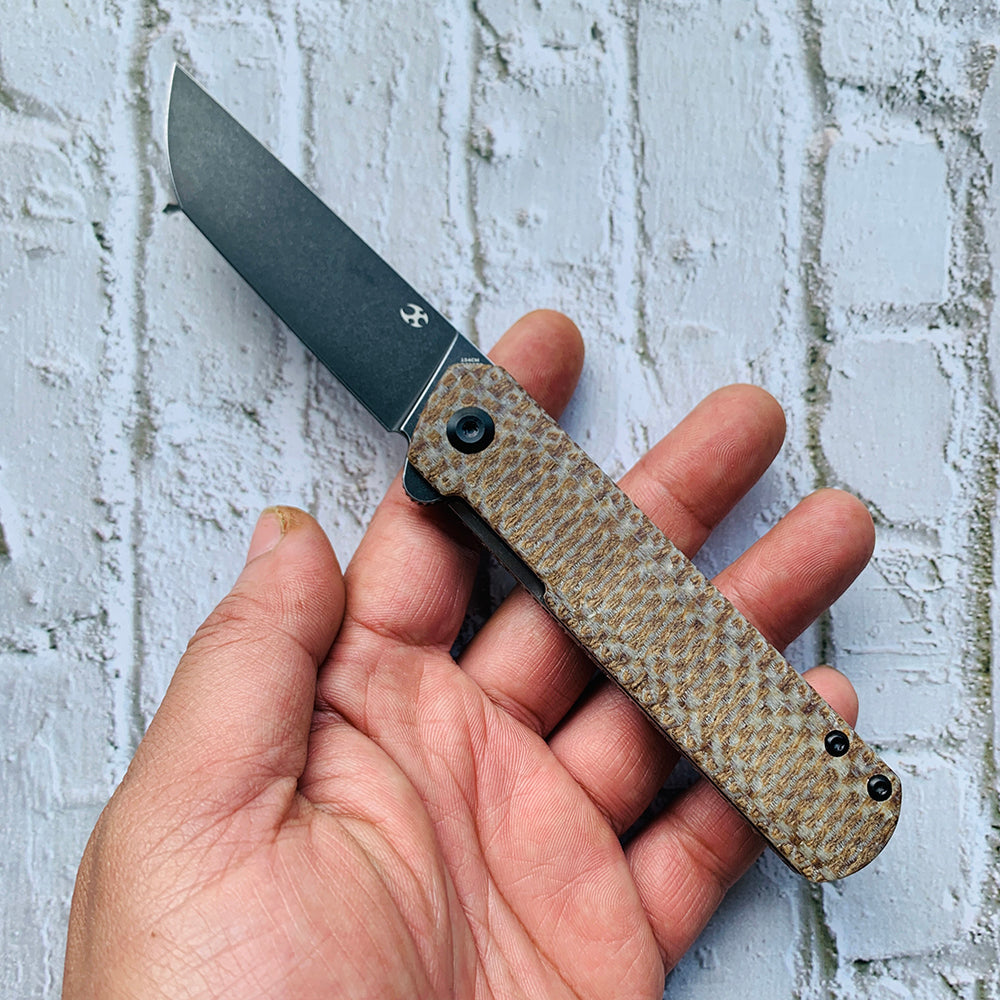 KANSEPT Foosa X2020T2 154CM Blade Liner Lock Folder Plaid Brown