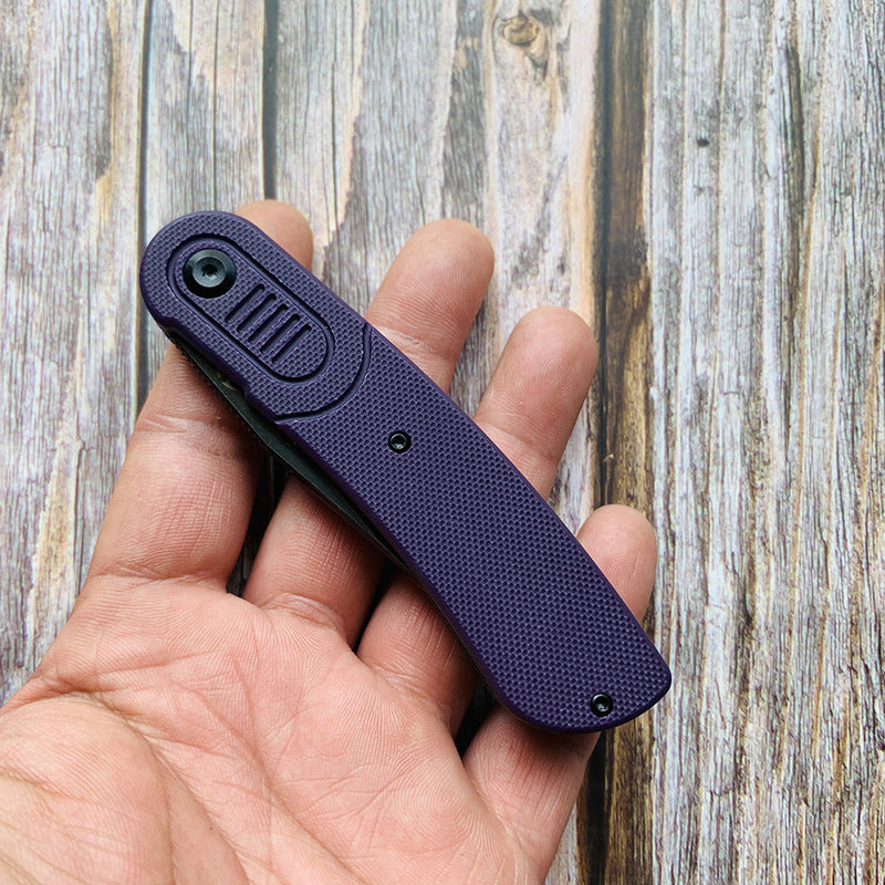 KANSEPT Reverie T2025A5 Black TiCn Coated 154CM Blade Purple G10 Handle with Justin Lundquist Design