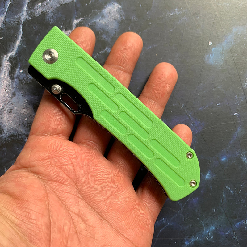 Reedus T1041A1 Black TiCn Coated and Stonewashed 154CM Blade Grass Green G10 Handle with D.O.C.K. Design