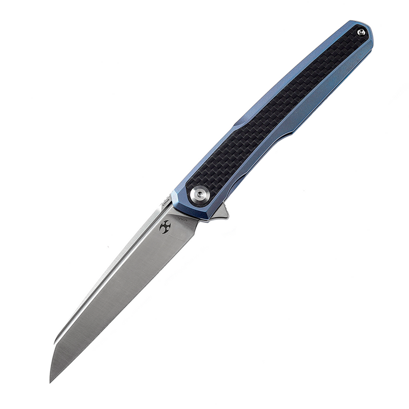 KANSEPT Arcus Titanium Twill Carbon Fibe Handle (Satin CPM-S35VN Blade) Ostap Hel Design - K1046A1