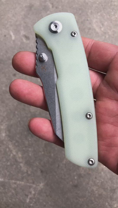 KANSEPT Main Street Thumb Stub Jade G10 Handle (3.36