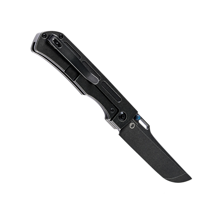 Reedus K1041A1 Black TiCn Coated and Stonewashed CPM-S35V Black TiCn Coated and Stonewashed Titanium with D.O.C.K. Design