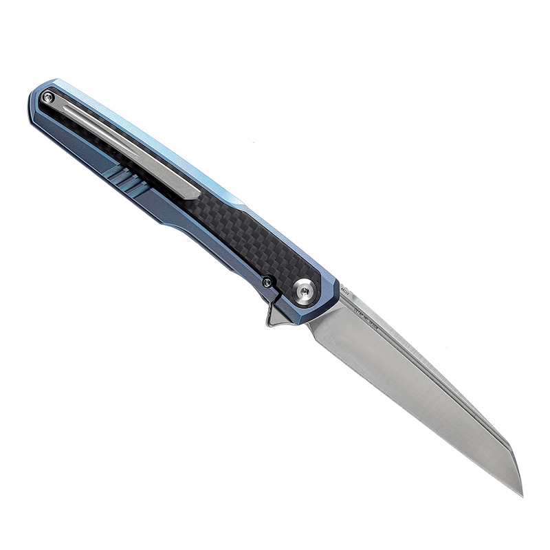 KANSEPT Arcus Titanium Twill Carbon Fibe Handle (Satin CPM-S35VN Blade) Ostap Hel Design - K1046A1
