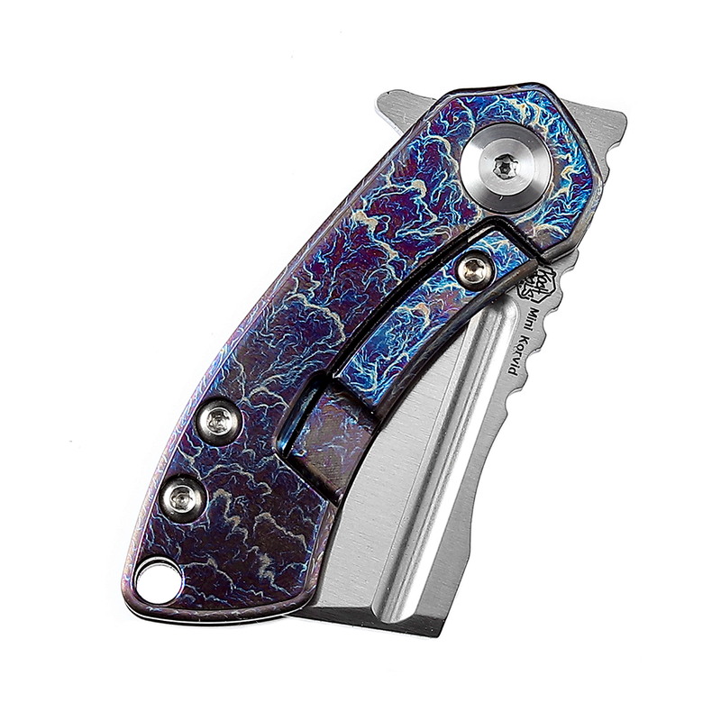 KANSEPT Mini Korvid Lightning Strike Anodized Titanium Flipper KANSEPT Mini Korvid Lightning Strike Anodized Titanium Flipper