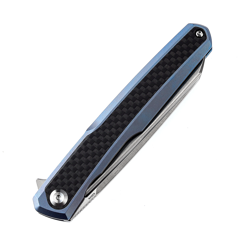 KANSEPT Arcus Titanium Twill Carbon Fibe Handle (Satin CPM-S35VN Blade) Ostap Hel Design - K1046A1