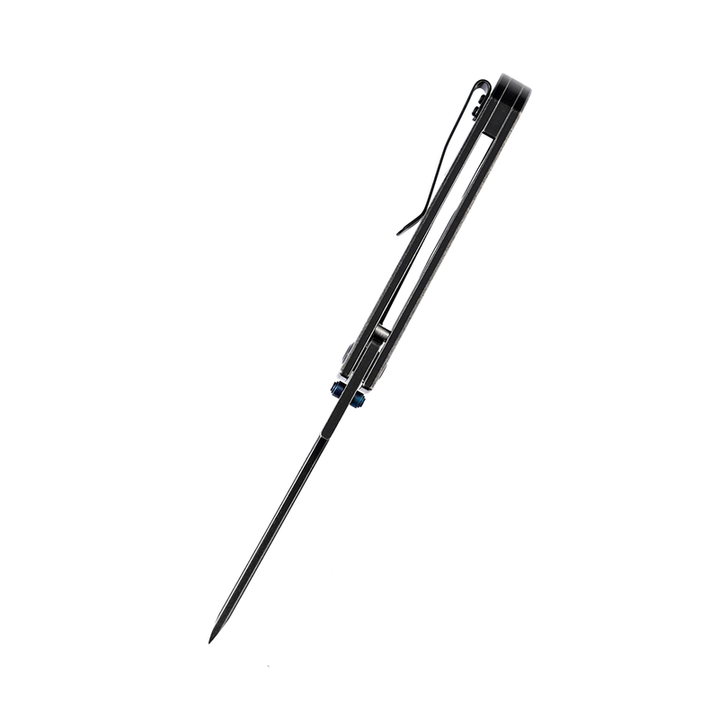 Reedus K1041A1 Black TiCn Coated and Stonewashed CPM-S35V Black TiCn Coated and Stonewashed Titanium with D.O.C.K. Design