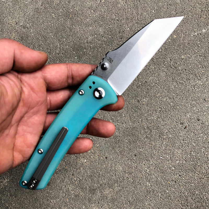 Main Street T1015B4 Blue G10 Handle Stonewashed 154CM Blade Dirk Pinkerton Design