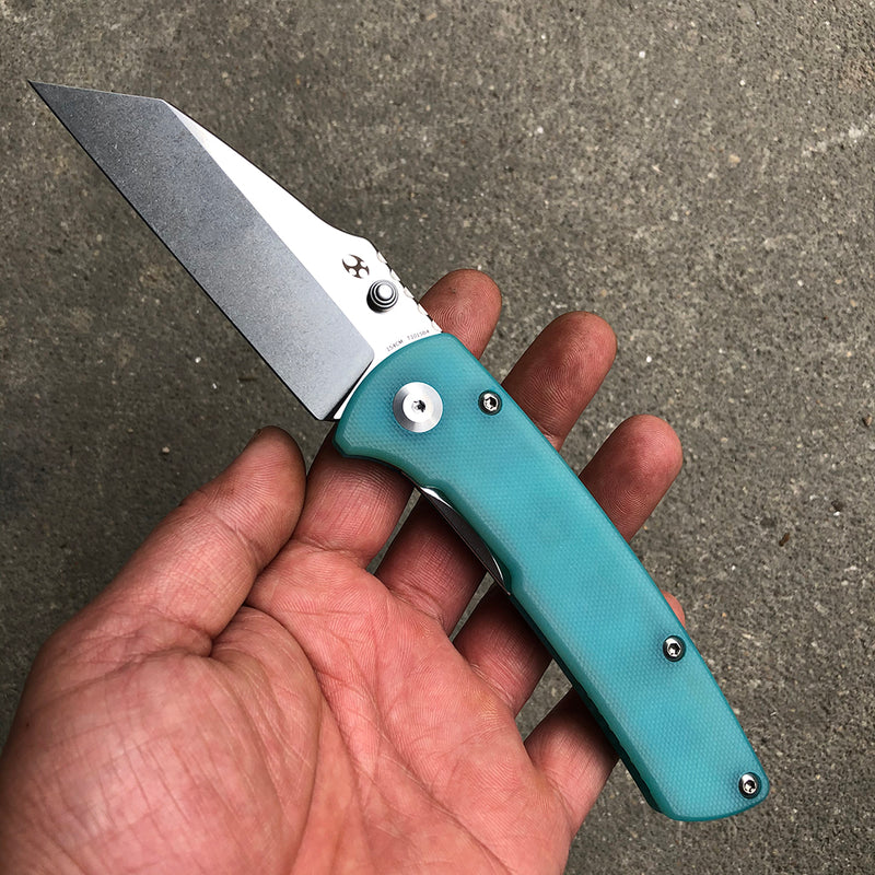 Main Street T1015B4 Blue G10 Handle Stonewashed 154CM Blade Dirk Pinkerton Design
