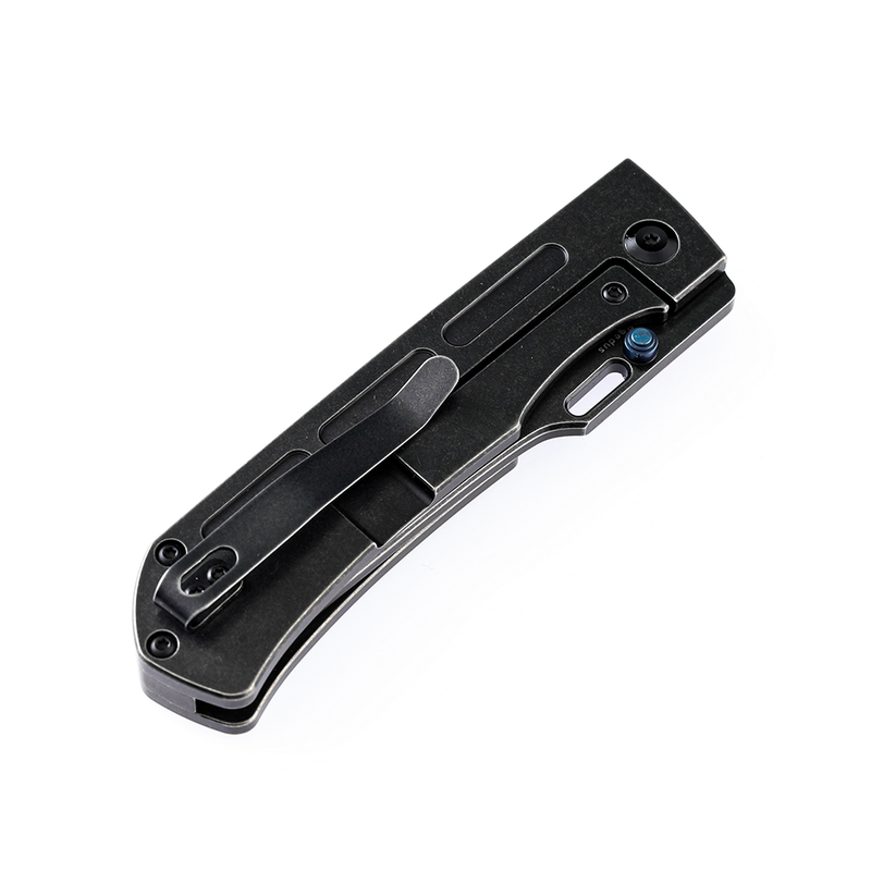Reedus K1041A1 Black TiCn Coated and Stonewashed CPM-S35V Black TiCn Coated and Stonewashed Titanium with D.O.C.K. Design