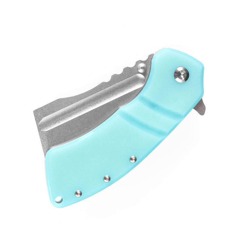 KANSEPT Cleavers XL Korvid T1030A7 Stonewashed 154CM Blade Tiffany blue G10 Handle Designed by Koch Tools