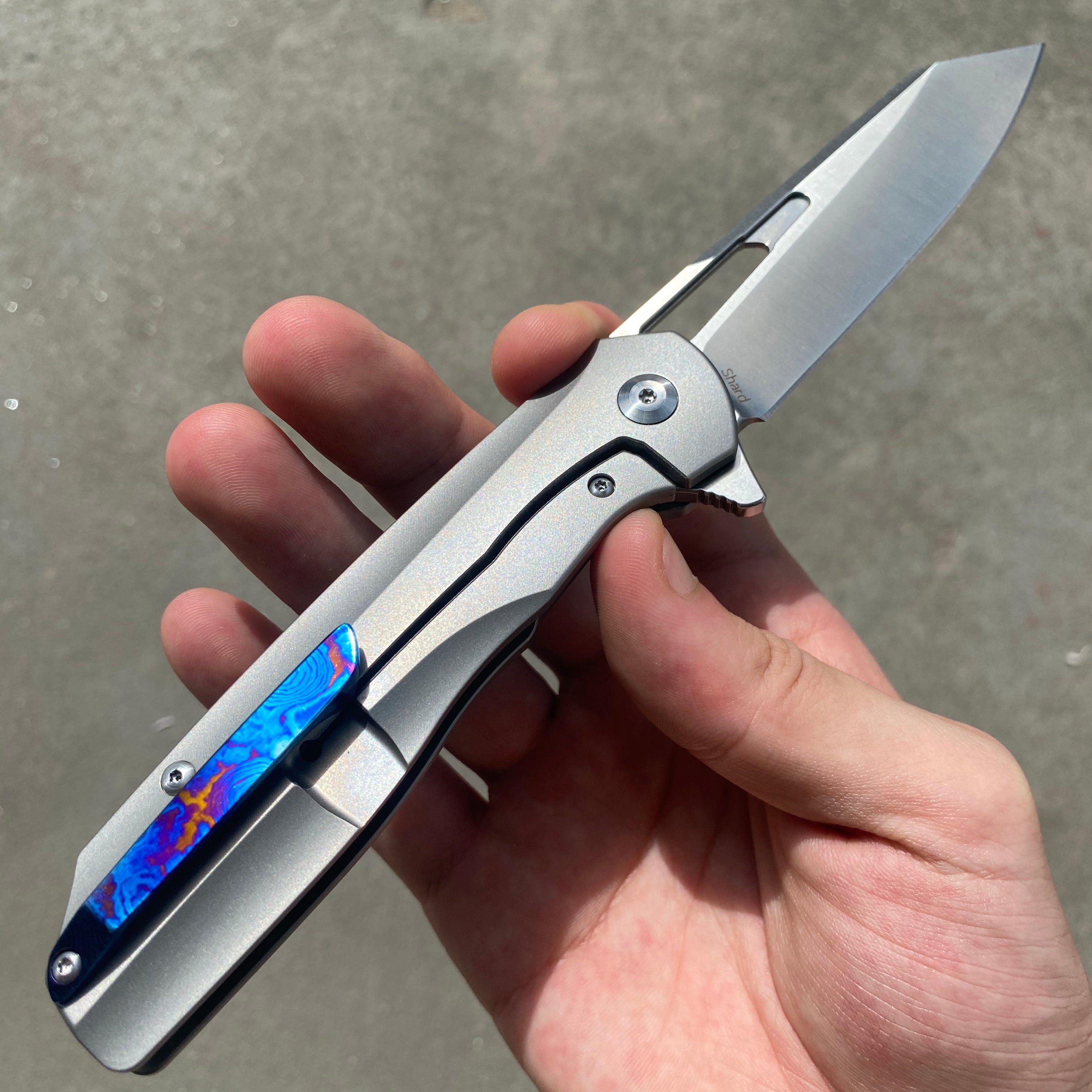 KANSEPT Flipper Titanium and Timascus Handle (3.5