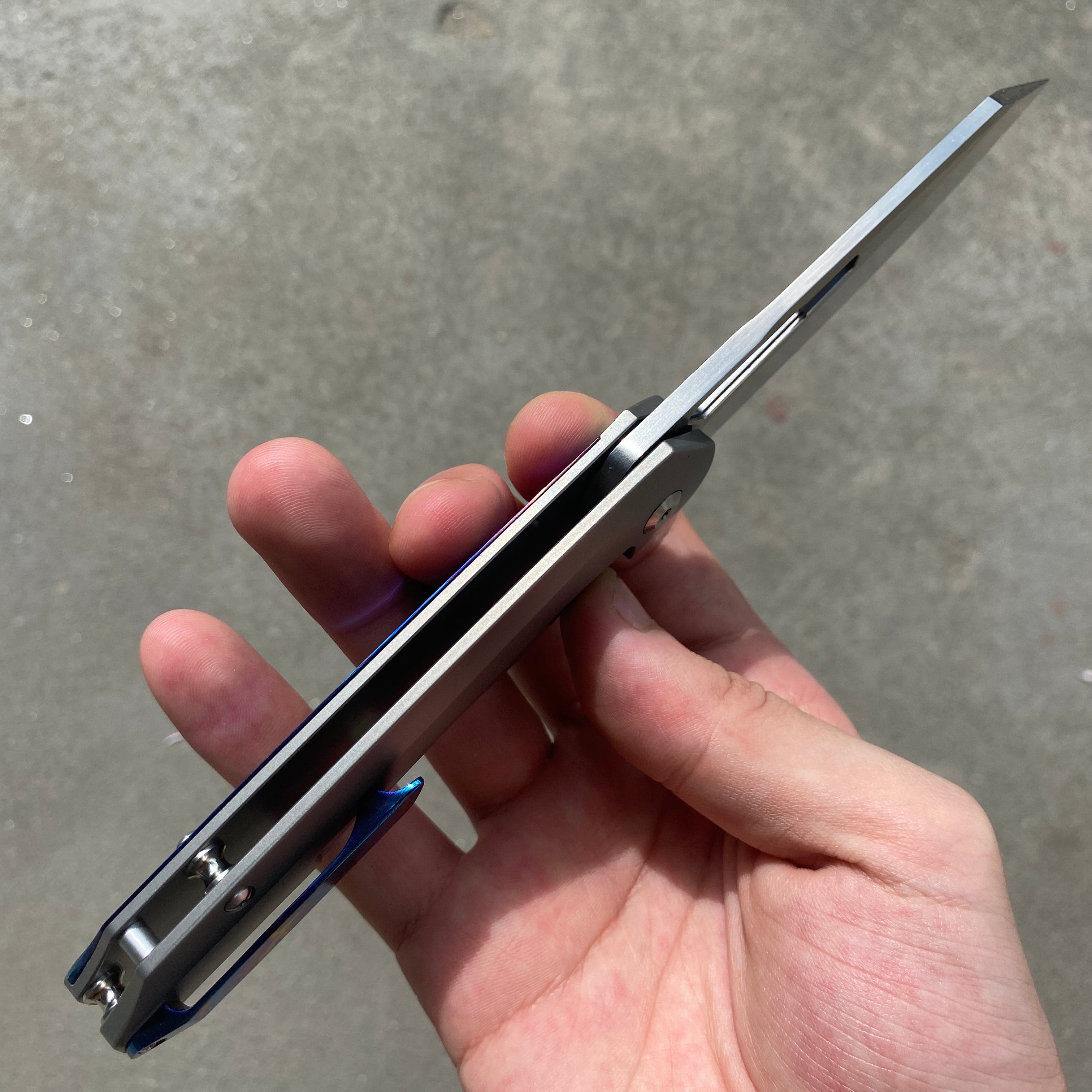 KANSEPT Flipper Titanium and Timascus Handle (3.5