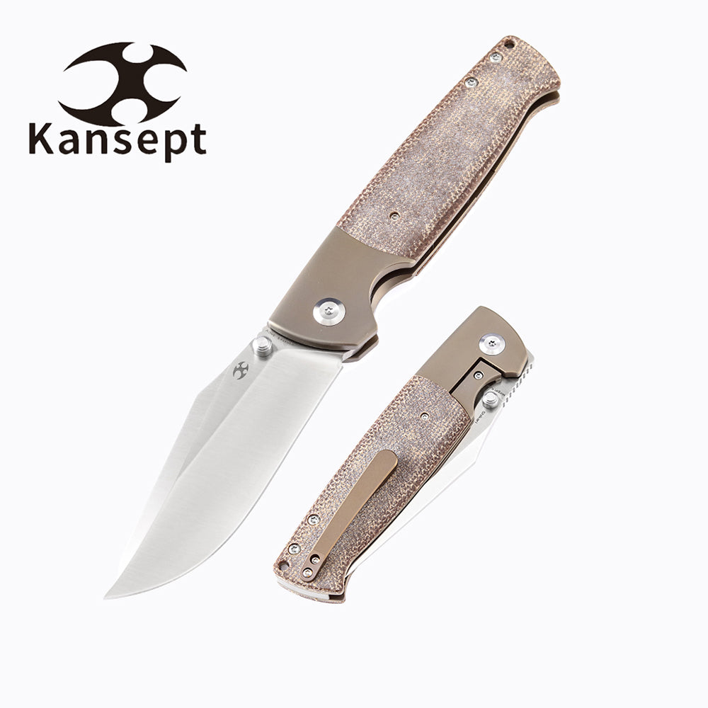 Shikari K1027A2 CPM 20CV Blade Micarta Handle Titanium Bolster Morgan Koens Dessign